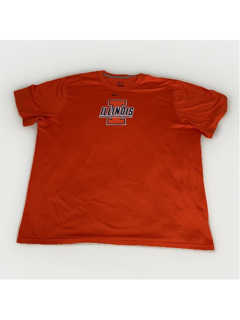 Nike Center Swoosh Mens 3XL Illinois Fighting Illini NCAA Orange T Shirt